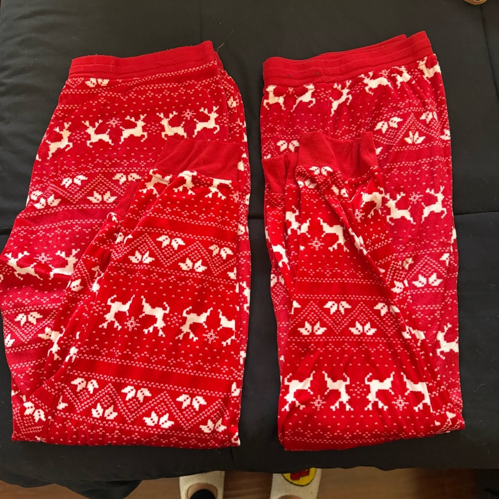 Set of Christmas PJ Bottoms- L & XL